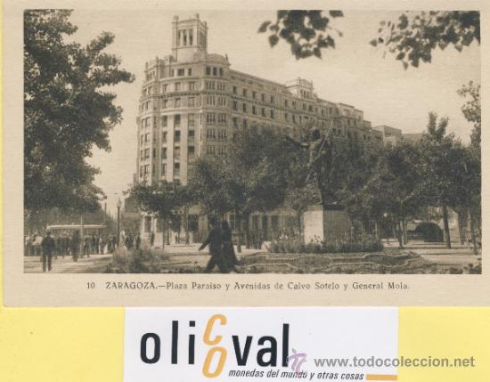 Postales: POSTAL-ZARAGOZA-9-PLAZA PARAISO  -ARRIBAS -P-01625