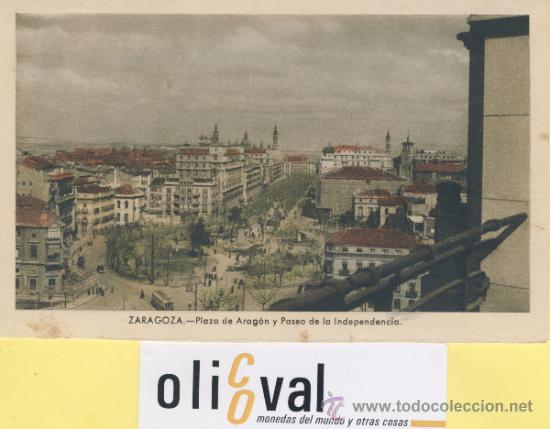 Postales: POSTAL-ZARAGOZA-PLAZA ARAGON Y PASEO INDEPENDENCIA  -ED.ARRIBAS -P-01638