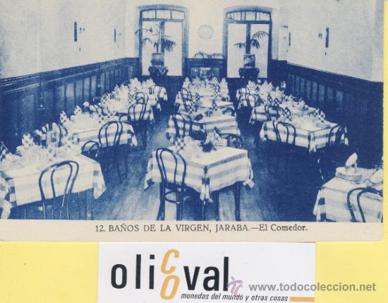 Postales: POSTAL-ZARAGOZA-JARABA BA&Ntilde;OS DE SERON.  12 EL COMEDOR    -P-01653