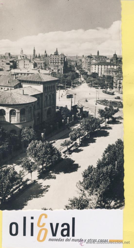 Postales: POSTAL-ZARAGOZA-212-AVENIDA DE CALVO SOTELO EL AGOSTO 1955-DATADA  -P-01658