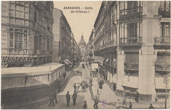 Postales: ZARAGOZA.- CALLE DE ALFONSO I. - Foto 1