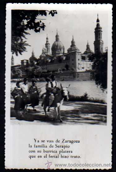 Postales: Zaragoza. Circulada 1954. - Foto 1