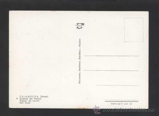 Postales: Calamocha *Embalse..* Ed. H.A.E. n&ordm; 8. Nueva. - Foto 2