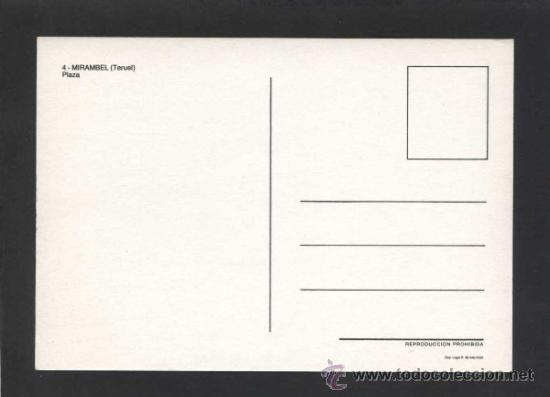 Postales: Mirambel *Plaza* Sin datos editor n&ordm; 4. Nueva. - Foto 2