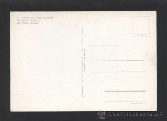 Postales: Teruel *Los Arcos...* Ed. G. Garrabella - SRC n&ordm; 4. Nueva. - Foto 2