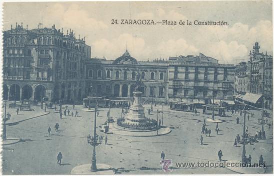 Postales: ZARAGOZA.- PLAZA DE LA CONSTITUCI&Oacute;N. - Foto 1