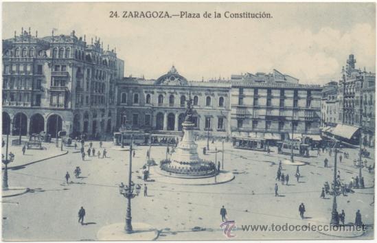 Postales: ZARAGOZA.- PLAZA DE LA CONSTITUCI&Oacute;N. - Foto 1