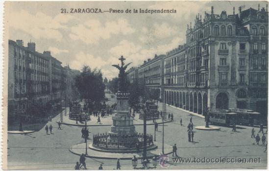 Postales: ZARAGOZA.- PASEO DE LA INDEPENDENCIA. - Foto 1