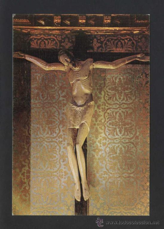 Postales: Alquezar *Cristo Rom&aacute;nico...* Ed. Sicilia n&ordm; 12. Gofrada. Nueva.
