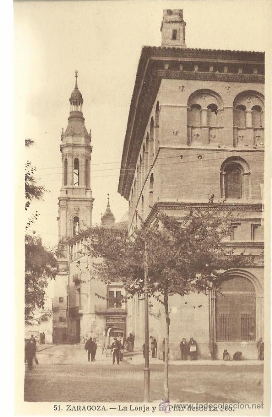 Postales: ZARAGOZA LA LONJA SIN ESCRIBIR - Foto 1