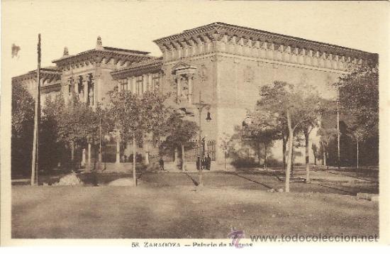 Postales: ZARAGOZA PALACIO DE MUSEOS SIN ESCRIBIR - Foto 1