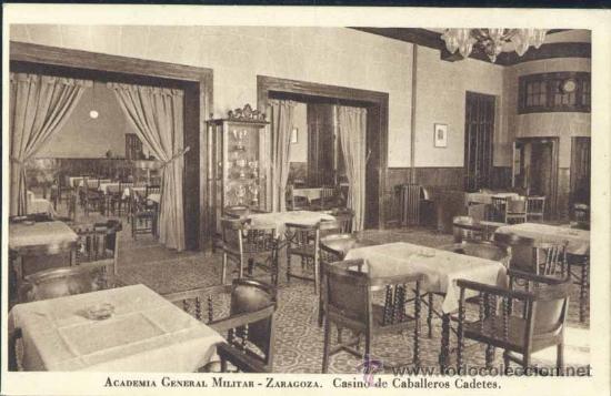 Postkarten: ACADEMIA GENERAL MILITAR -ZARAGOZA.-CASINO DE CABALLEROS CADETES