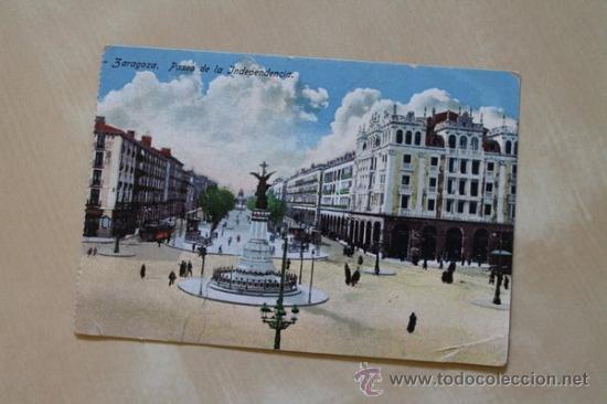 Postales: Postal. Zaragoza. Paseo de la Independencia. - Foto 1