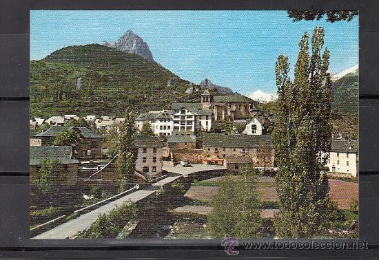 Postales: N&ordm; 26 SALLENT DE GALLEGO. VISTA PARCIAL. FORATATA AL FONDO