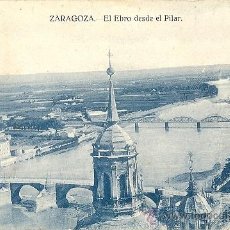 Postales: 2029 - ZARAGOZA - EL EBRO DESDE EL PILAR - CIRCULADA EN 1929. Lote 38450586