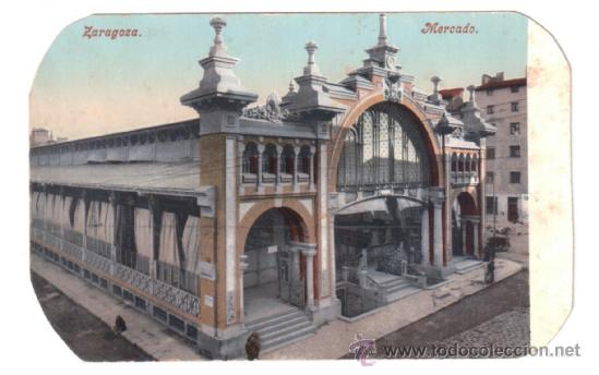 Postales: Postal de Zaragoza. Mercado. P&uuml;rger & Co., M&uuml;nchen. - Foto 1