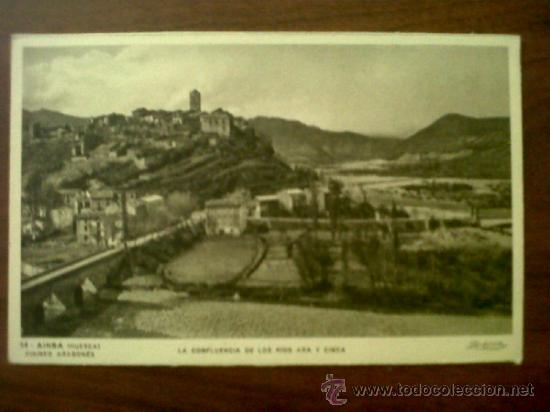 Postales: POSTAL AINSA(HUESCA)-LA CONFLUENCIA DE LOS RIOS ARA Y CINCA-ZERKOWITZ N&ordm; 14