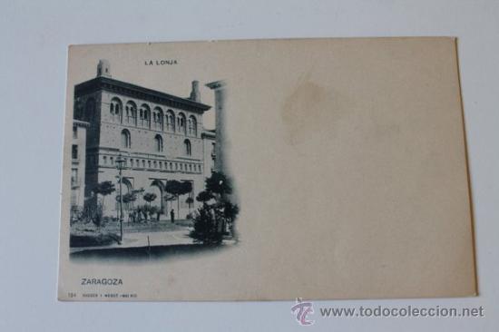 Postales: Postal. Zaragoza. la lonja. Hauser y Menet. - Foto 1