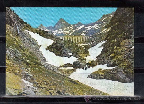 Postales: N&ordm; 37. SALLENT DE GALLEGO. PRESA DE RESPUMOSO-AL FONDOPETIT FACHA-GRAN FACHA Y PUNTA ZARRA