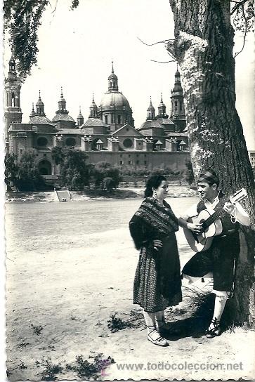 Postales: 4124 - ZARAGOZA- PAREJA TIPICA ARAGONESA- FOTOGR&Aacute;FICA &ndash; EDICIONES SICILIA &ndash; DATA 1953
