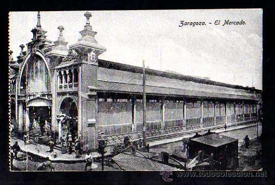 Postales: Zaragoza. El mercado.  No circulada - Foto 1