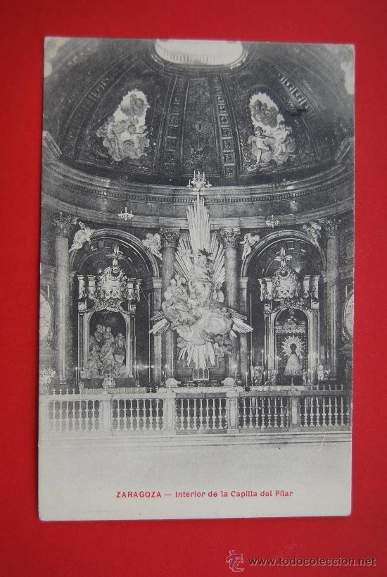 Postales: POSTAL DE ZARAGOZA: INTERIOR DE LA CAPILLA DEL PILAR - Foto 1