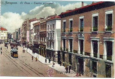 Postales: Zaragoza. El Coso. Teatro Principal. - Foto 1