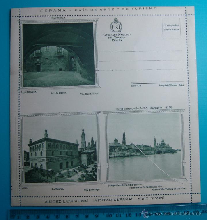 Postales: CARTA POSTAL PATRONATO NACIONAL DEL TURISMO ESPAÑA SERIE 9ª ZARAGOZA CIRCA 1930, NUEVA SIN CIRCULAR - Foto 1 - 39452806