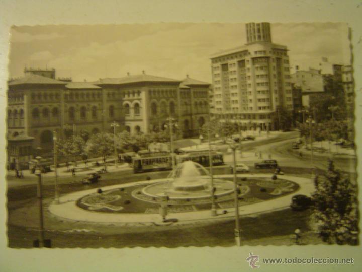 Postales: POSTAL DE ZARAGOZA.- PLAZA DEL PARA&Iacute;SO Y FACULTAD DE MEDICINA.
