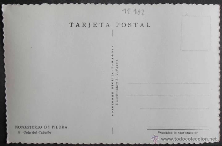 Postales: (11162)POSTAL SIN CIRCULAR,MONASTERIO DE PIEDRA; COLA DE CABALLO,NUEVALOS,ZARAGOZA,ARAGON,CONSERVACI - Foto 2