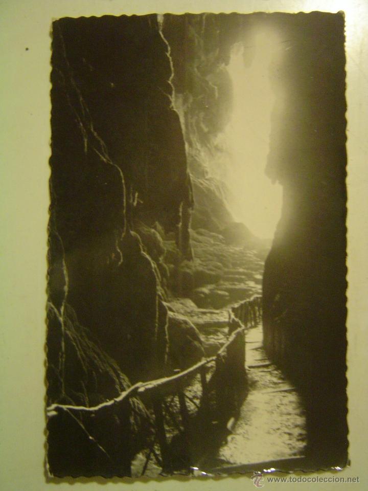 Postales: MONASTERIO DE PIEDRA ( ZARARAGOZA).- GRUTA DE LA COLA DEL CABALLO.