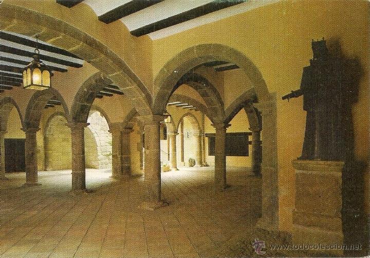 Postales: Postal del patio del ayuntamiento de Rubielos de MOra, escrita y fechada en 1982