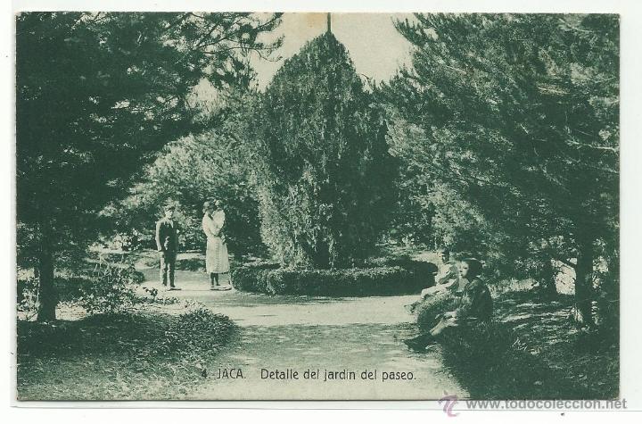 Postales: JACA.-N&ordm; 4 .- DETALLE DEL JARDIN DEL PASEO.-EDICION F. DE LAS HERAS