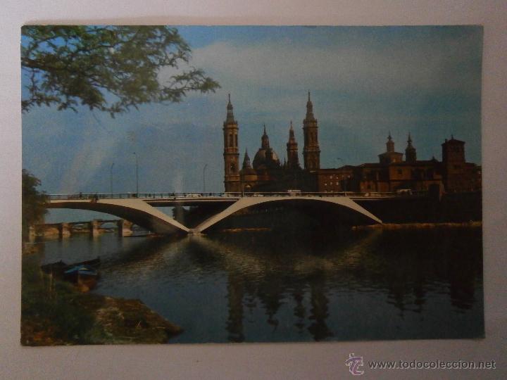 Postales: ZARAGOZA-PUENTE DE SANTIAGO Y BASILICA DEL PILAR-COMERCIAL JOSAN N&ordm; 96