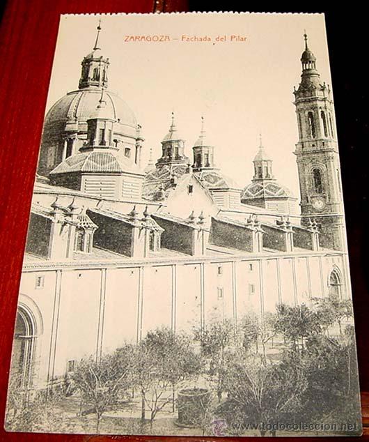 Postkarten: ANTIGUA POSTAL DE ZARAGOZA- FACHADA DEL PILAR-M. ARRIBAS- NO CIRCULADA