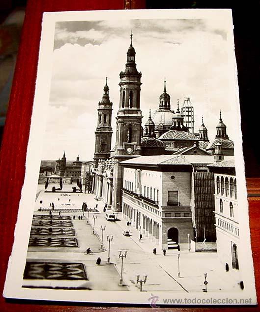 Postkarten: ANTIGUA POSTAL DE ZARAGOZA- PANORAMICA DE LA PLAZA DE NUESTRA SE&Ntilde;ORA DEL PILAR-GARCIA GARRABELLA Y C