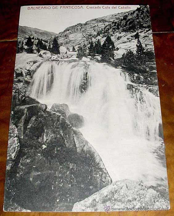 Postales: ANTIGUA POSTAL DE EL BALNEARIO DE PANTICOSA (HUESCA) CASCADA COLA DEL CABALLO - FOTOTIPIA THOMAS . S