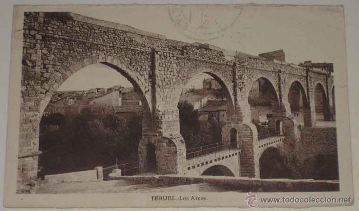 Postales: ANTIGUA POSTAL DE TERUEL . LOS ARCOS - CIRCULADA EN 1943 - Foto 1