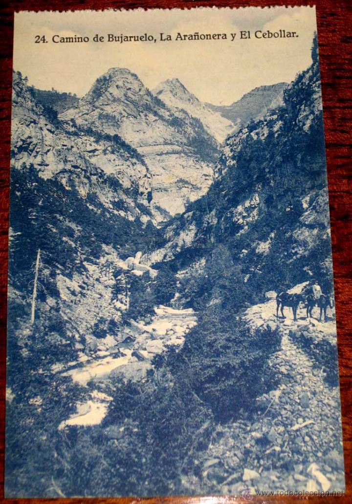Postales: ANTIGUA POSTAL DE EL CAMINO DE BUJARUELO, LA ARA&Ntilde;ONERA Y EL CEBOLLAR - ORDESA (HUESCA) - EDITOR SILV