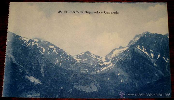 Postales: ANTIGUA POSTAL DE EL PUERTO DE BUJARUELO Y GAVARNIE - ORDESA (HUESCA) - EDITOR SILVERIO PASCUAL 28 -