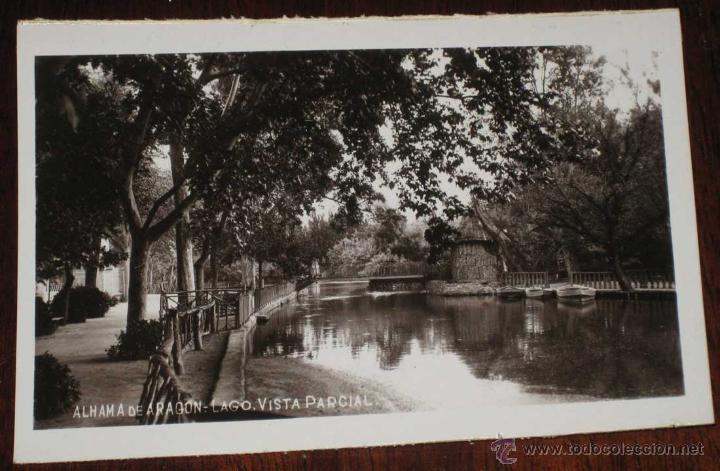 Postcards: ANTIGUA FOTOGRAFIA DE ALHAMA DE ARAGON -LAGO VISTA PARCIAL - NO CIRCULADA.