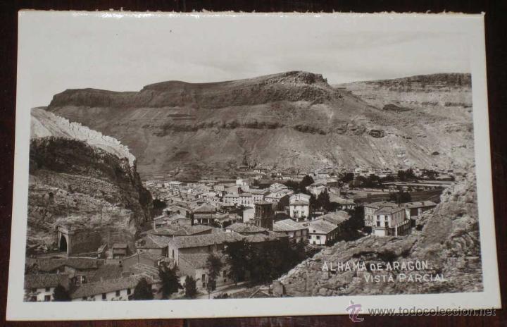 Postcards: ANTIGUA FOTOGRAFIA DE ALHAMA DE ARAGON -VISTA PARCIAL - NO CIRCULADA.