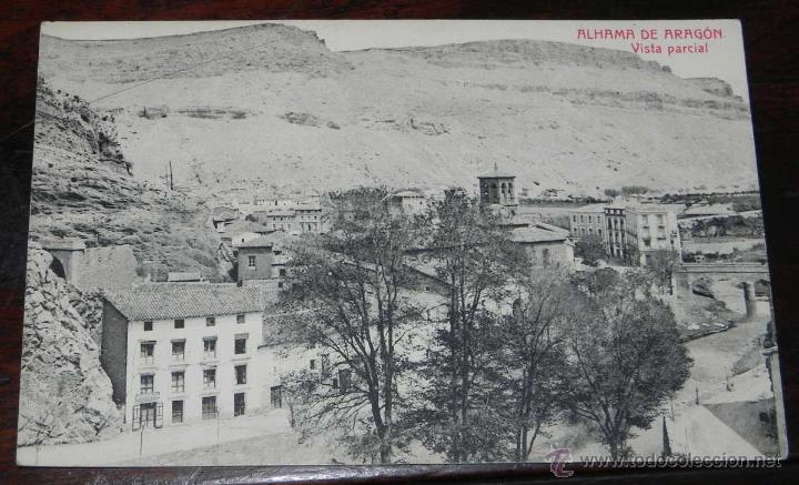 Postales: ANTIGUA POSTAL DE ALHAMA DE ARAGON - VISTA PARCIAL - NO CIRCULADA.