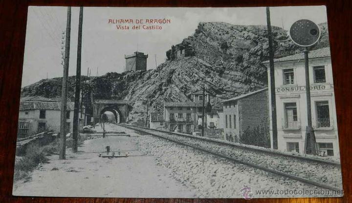 Postcards: ANTIGUA POSTAL DE ALHAMA DE ARAGON, VISTA DEL CASTILLO, NO CIRCULADA, ESCRITA EN 1918.