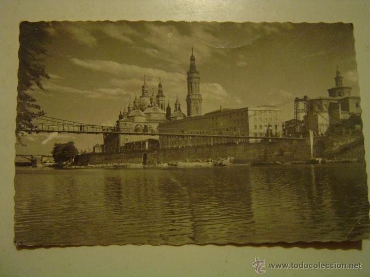 Postales: POSTAL ZARAGOZA.- TEMPLO Y HOSPEDER&Iacute;A DEL PILAR. A LA DERECHA, LA IGLESIA DE SAN JUAN DE LOS PANETES
