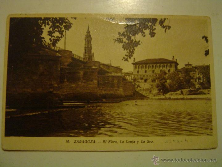 Postales: POSTAL DE ZARAGOZA-19.- EL EBRO, LA LONJA Y LA SEO.