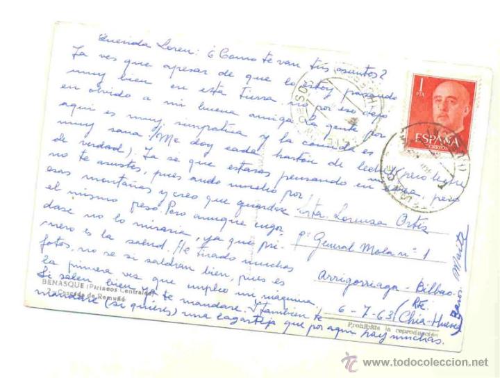 Postales: Benasque - Pirineos centrales - Escrita 1963 - Foto 2