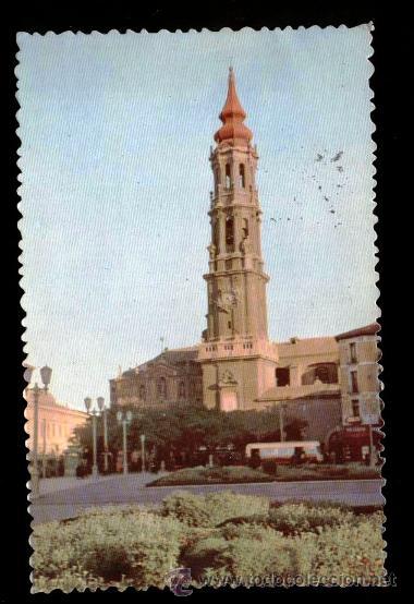 Postales: ZARAGOZA - CATEDRAL DE LA SEO (CIRCULADA 1957) - Foto 1