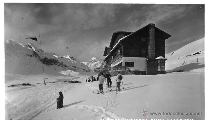 Postales: Tarjeta Postal - 21. Hotel Candanchu. salida a las pistas