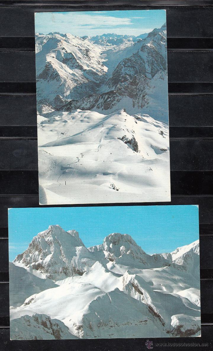 Postales: DOS POSTALES. CANDANCHU. PISTAS DE LA TUCA Y CANFRANC-CANDANCHU. NUEVAS PISTAS DE LA TUCA Y MACIZO A